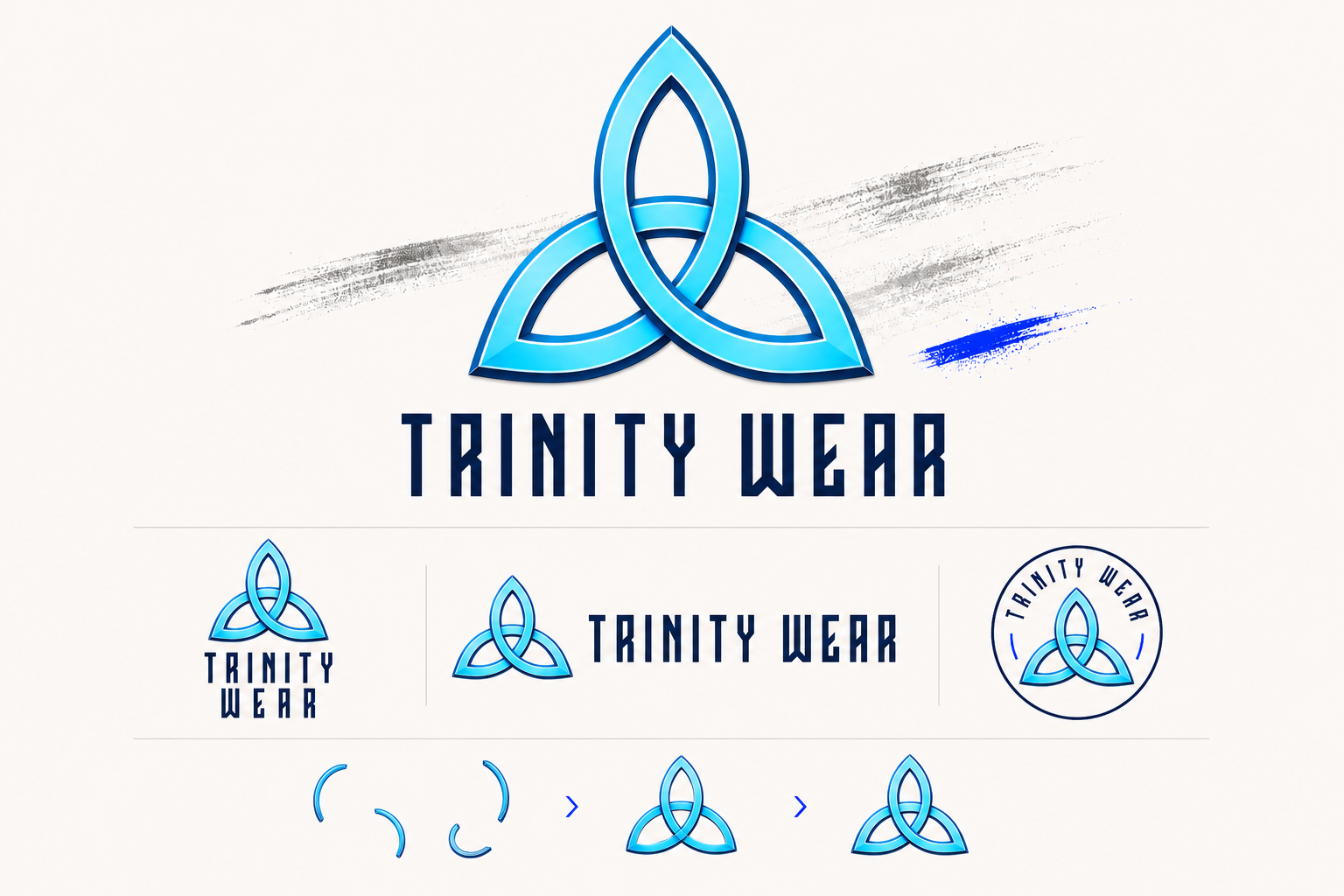 Trinity Wear logo system and emblem variations